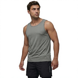 Débardeur de sport pour homme personnalisé OEM/ODM avec logo, séchage rapide, protection solaire, idéal pour l'entraînement en salle de sport, optionnel - Product Image 1