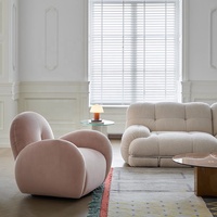Fauteuil inclinable en velours rose moderne français Zayshine, salon, chambre à coucher, appartement, canapé modulaire individuel, fauteuil pivotant, canapé paresseux