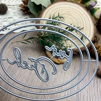 Matrice de découpe en métal à bordure ovale pour albums photo DIY, boîtes cadeaux, cartes en papier, cartes de vœux et scrapbooking