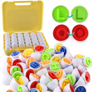 Buchstaben Passenden Eier 26PCS ABC Alphabet Farbe Anerkennung Sorter Puzzle Groß Lernen Pädagogisches Feine Motor Geschick Spielzeug