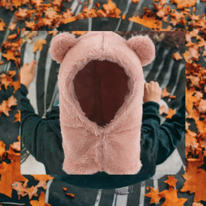 <b>Cute</b> Fashionable Adorable Winter <b>Bear</b>-eared Windproof Faux Fur Earflap Hooded Warm Cap with Chains for Unisex Adults - Product Image 6