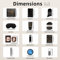 Luxe cadeauset voor mannen: zwart notitieboek, pen, beker, kaars, gepersonaliseerd logo, luxe cadeauverpakking voor hem, vriend, echtgenoot
