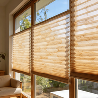 Persianas de nido de abeja día y noche, de abajo hacia arriba, opacas, impermeables para ventanas