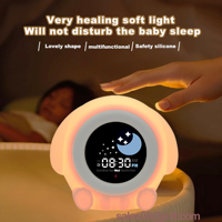Expressions personnalisées Horloges pour chambre d'enfant Soleil Lune Rise Réveil pour enfants Veilleuse pour enfants avec réveil