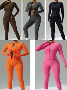 Xs Xl Orange Polyamide Legging Deux Pièces Femmes Veste Ensemble Nylon Survêtement pour Femmes Active Training Jogging Sports Yoga Wear - Product Image 2
