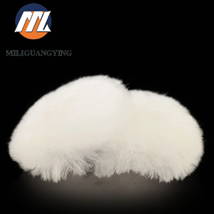 Almohadillas de pulido de lana de cordero de tamaño personalizado, almohadillas de pulido de lana de corte medio para pulidoras RO/DA, para mármol y carrocerías de automóviles - Product Image 3