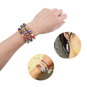 <span class=keywords><strong>Perline</strong></span> Sfaccettate Rotonde in <span class=keywords><strong>Vetro</strong></span> Cristallo Trasparente Millefiori da 8 / 10 / 12 MM all'Ingrosso per Creazione <span class=keywords><strong>di</strong></span> Gioielli Fai-da-Te - Product Image 2