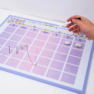 กระดานแม่เหล็กลบได้แบบแห้งพิมพ์ลายบันทึกทุกเดือนปฏิทินทุกเดือนแผ่นกระดานไวท์บอร์ดกรอบอลูมิเนียมสำหรับเขียน - Product Image 1