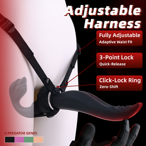 Dildo coloré en forme de langue de Nepenthes, Strapon en silicone double extrémité pour couple, jeu de rôle lesbien, stimulation des points G et <span class=keywords><strong>P</strong></span>, outils de fantaisie - Product Image 3