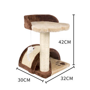 Fabricante al por mayor de felpa corta suave resistencia a mordeduras gato Sisal pequeño Scratcther - Product Image 4