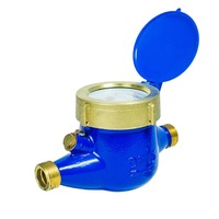 Compteur d'eau mécanique en cuivre de haute qualité, Compteur d'eau à roue à lame sèche multi-buses, Compteur d'eau mécanique domestique