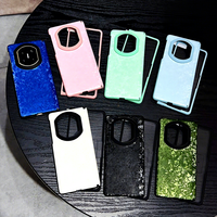 Coque de protection magnétique intégrale minimaliste à motif dégradé pour Mate X7, compatible avec les téléphones pliables PC FauxFold