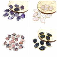 Pendentifs en pierre naturelle, connecteurs en agates, druse, Figurine sculptée, cheval d'ange artisanal, pour bricolage, fournitures de fabrication de bijoux, 50 pièces