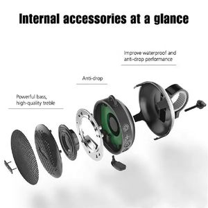 Altavoz Portátil para Exteriores de 5.0 con Soporte para Bicicleta, Resistente al Agua, Iluminación LED RGB, Control por Voz, Batería de 750 mAh - Product Image 4