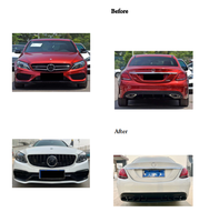 Nouveau kit carrosserie de style AMG premium 2021 pour Classe C W205, plastique PP de haute qualité, ensemble pare-chocs avant/arrière, ajustement parfait à 100%, convertit en C63 S