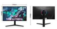 Monitor LED de pantalla plana de alto brillo de 27 pulgadas, 2560*1440, 180Hz, con interfaz USB, interfaz DP, Monitor ancho, monitores para juegos