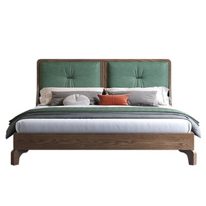 Ash Wood Upholstered Platform <b>Bed</b> 1.8m Double <b>Soft</b> Headboard Bedroom Furniture - Product Image 4