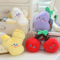 Mini Fruits Moelleux En Peluche Jouet Orange Porte-clés Doux Pendentif Personnalisé Légumes En Peluche Plante Jouet pour Cadeau De Promotion