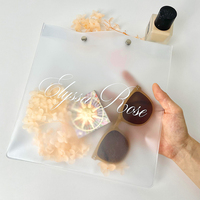 Emballage de serviette cosmétique avec logo personnalisé sac de sous-vêtement transparent à fermeture éclair sac à fermeture éclair avec poignée en PVC transparent pour soutien-gorge