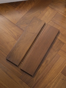 Planches de parquet en <span class=keywords><strong>noyer</strong></span> noir à chevrons, style moderne du milieu du siècle, pour chambre et salon intérieurs, maison de luxe - Product Image 2