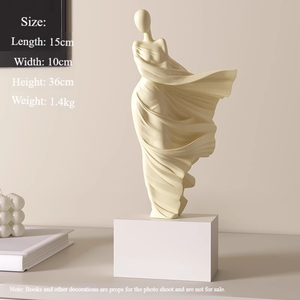 Crème brise printemps brise fantôme opéra Figure Art ornements haut niveau résine Sculpture à la main salon étude entrée - Product Image 6
