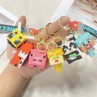 Gantungan Kunci PVC Custom Karakter Kartun 3D Mini Anime Game Merchandise Dunia Saya Buatan Cina