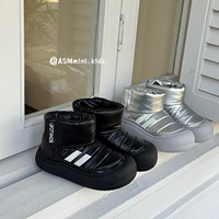 Nouvelles bottes d'hiver 2025 pour enfants, en tissu imperméable, basses, pour garçons et filles, chaudes, anti-chocs, semelle en caoutchouc, pour la neige quotidienne