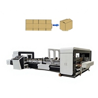 Machine à coller les boîtes en carton entièrement automatique, machine à coller les boîtes en carton haute vitesse pour boîtes en carton ondulé