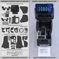 Kit de conversion complet de l'intérieur du Land Cruiser LC120 GX470 avec console centrale et système de navigation du tableau de bord LC250