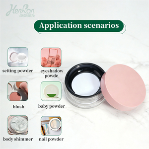 空プラスチックルースパウダーコンパクトコンテナ10g化粧パウダーケースPPメッシュ付きカスタマイズ可能カラー & ロゴ - Product Image 4