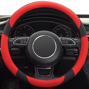 6 options de couleurs, housse de volant de voiture universelle en PVC et cuir PU, protection du volant - Product Image 4