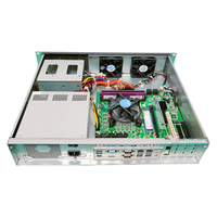 2U sasis Server komputer perak kontrol industri 350mm Panel aluminium pendek catu daya besar Matx mini-itx stok