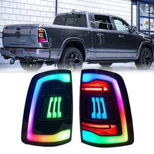 Feux arrière à LED pour <span class=keywords><strong>Dodge</strong></span> <span class=keywords><strong>Ram</strong></span> 2009 <span class=keywords><strong>2018</strong></span>-1500, style bleu fumé noir transparent, <span class=keywords><strong>prix</strong></span> d'usine - Product Image 5