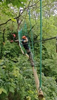 Parc d'aventure en plein air Huajin Jungle : Parcours d'obstacles grand format en bois massif et acier inoxydable pour parents et enfants