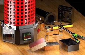 Fourneau de fusion, adapté à la fusion de l'or, de l'aluminium et du cuivre. Livré avec 1 à 3 kilogrammes de creusets en graphite. - Product Image 4