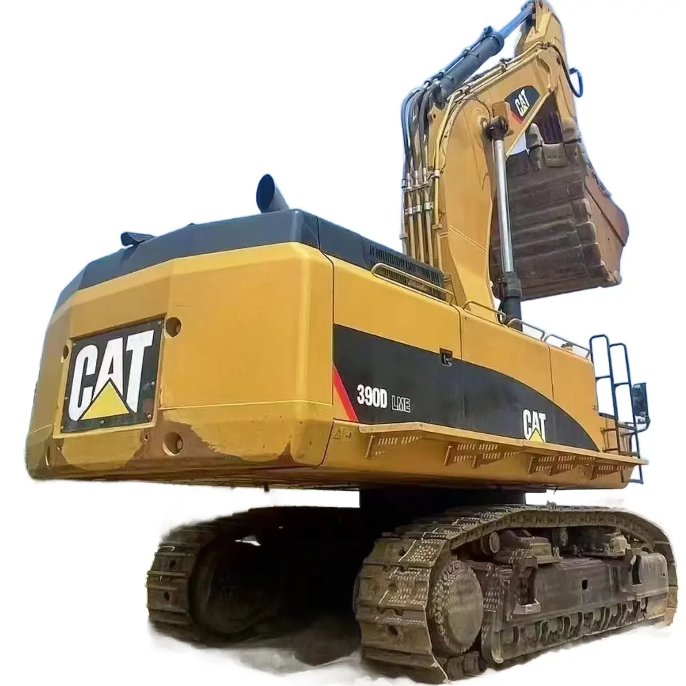 Excavadora de segunda mano de Japón de 90 toneladas, CAT 390, gran Excavadora hidráulica sobre orugas, equipo pesado usado