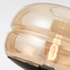 Lampe de table moderne minimaliste de luxe léger, créative et personnalisée, style nordique, avec abat-jour <span class=keywords><strong>globe</strong></span> en verre fumé et métal, pour chambre et salon - Product Image 4