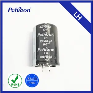 Pchicon-مكثفات كهربائية, مكثفات كهربائية كبيرة الحجم 680 فائق التوهج 400v 35*50 LH مكثفات كهربائية 400 فولت مكثفات