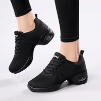 Chaussures de danse pour femmes avec semelle en PU à coussin d'air, légères, respirantes, antichoc, pour entraînement professionnel et compétition