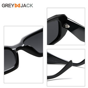 Gafas de Sol Polarizadas de Estilo Europeo Americano, Montura Negra TR90, Protección UV400, Unisex, Ligeras, Diseño Cuadrado Pequeño - Product Image 4