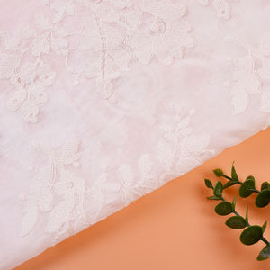 Текстильная ткань белая вышивка швейцарские шифоновые петельки 100% хлопок вышивка ткань женская одежда египетская хлопчатобумажная ткань - Product Image 1