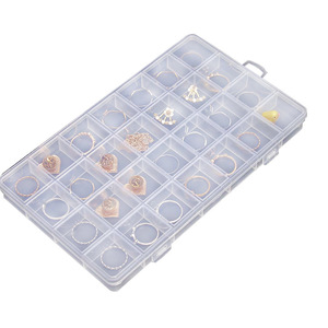 Estuche para Guardar Joyas, Material Plástico Transparente, Estuche para Joyas con Compartimentos, Estuche para Guardar Joyas - Product Image 1