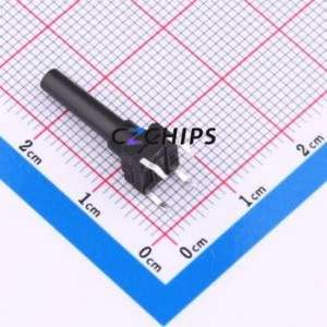 TSW06112-190B331CA Tactile Switch Through hole-4P,6.1x6.1mm Switch Single Pole Single Throw Round Button 1.8N 6.1mm - Product Image 2