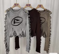 Ensemble deux pièces streetwear pour femme, automne-hiver, nouvelle tenue, pull en tricot ajouré et short en PU, ensembles deux pièces pour femme