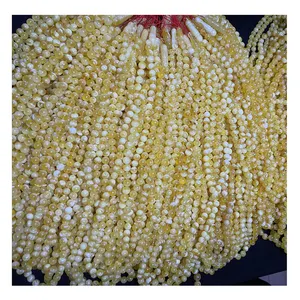Gioielli in ambra russa naturale baltico bianco miele musulmano perline di preghiera 10-14mm pulite con imam - Product Image 1