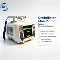 Défibrillateur biphasique portable AED avec électrodes ECG SpO2 pour les secours d'ambulance et les établissements médicaux