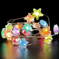 Eulen-Batteriebetriebene Bunte Stern-Lichterkette Mini-Stern Kupferdraht-Lichterkette für Weihnachten Geburtstag Hochzeit Raumdekoration