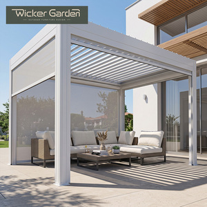 Pérgola Motorizada con Persianas Enrollables Resistentes al Viento para Patio, Villa, Resort, Producción al por Mayor, Personalizada - Product Image 2