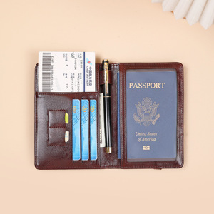 Mayorista Personalizado Pu Cuero RFID Bloqueo Cartera de Viaje Impreso Pasaporte Funda para Hombres Mujeres Sublimetion en Blanco RFID - Product Image 2