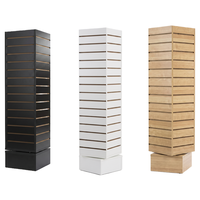 Tour rotative à 4 faces en bois pour présentoir de vêtements, chaussettes et accessoires de boutique